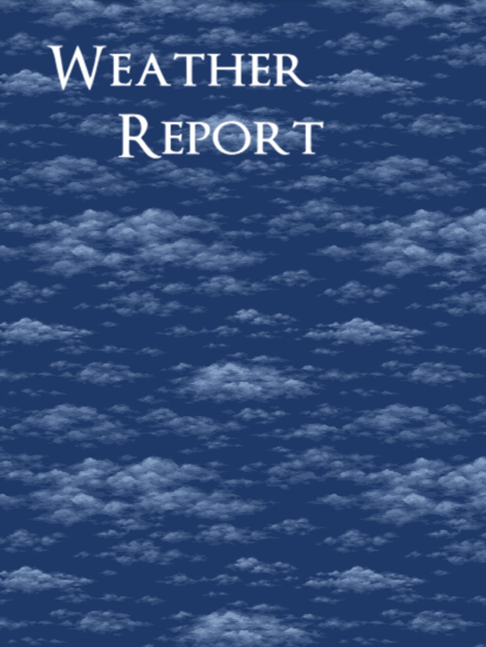 Weather Report cover