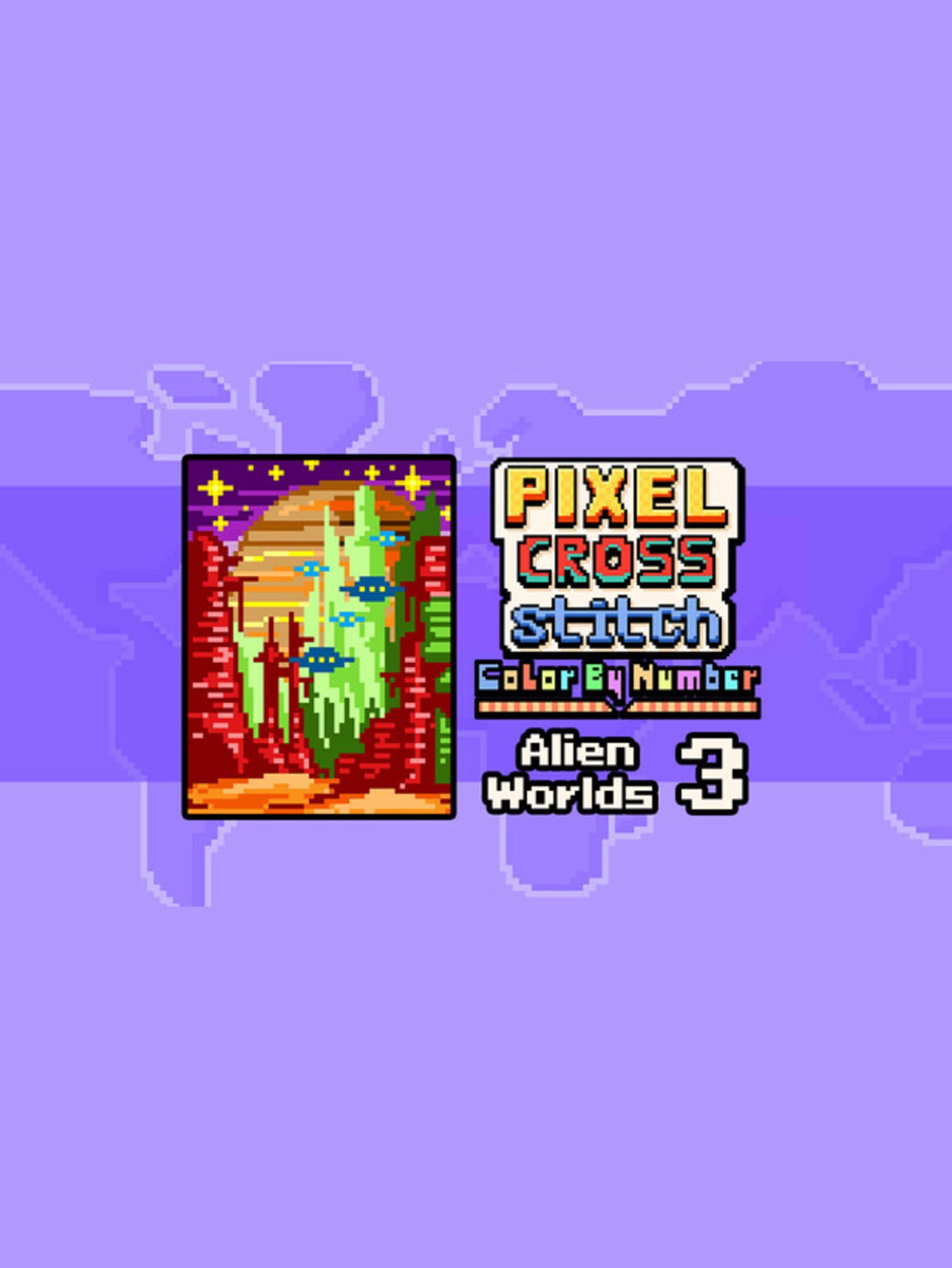 Pixel Cross Stitch: Color by Number - Alien Worlds Pack 3 cover