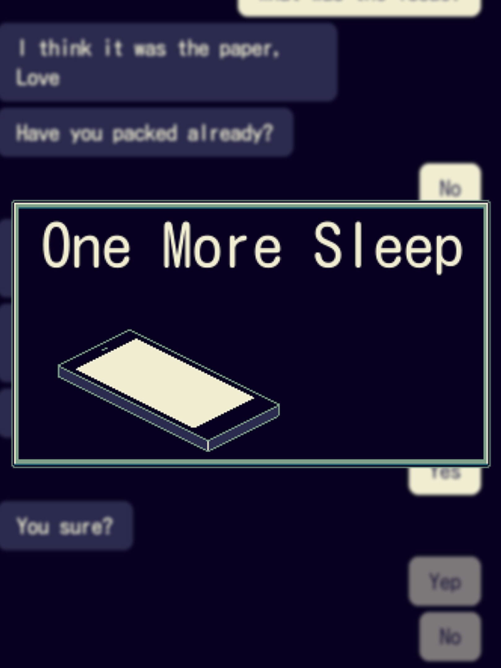 One More Sleep