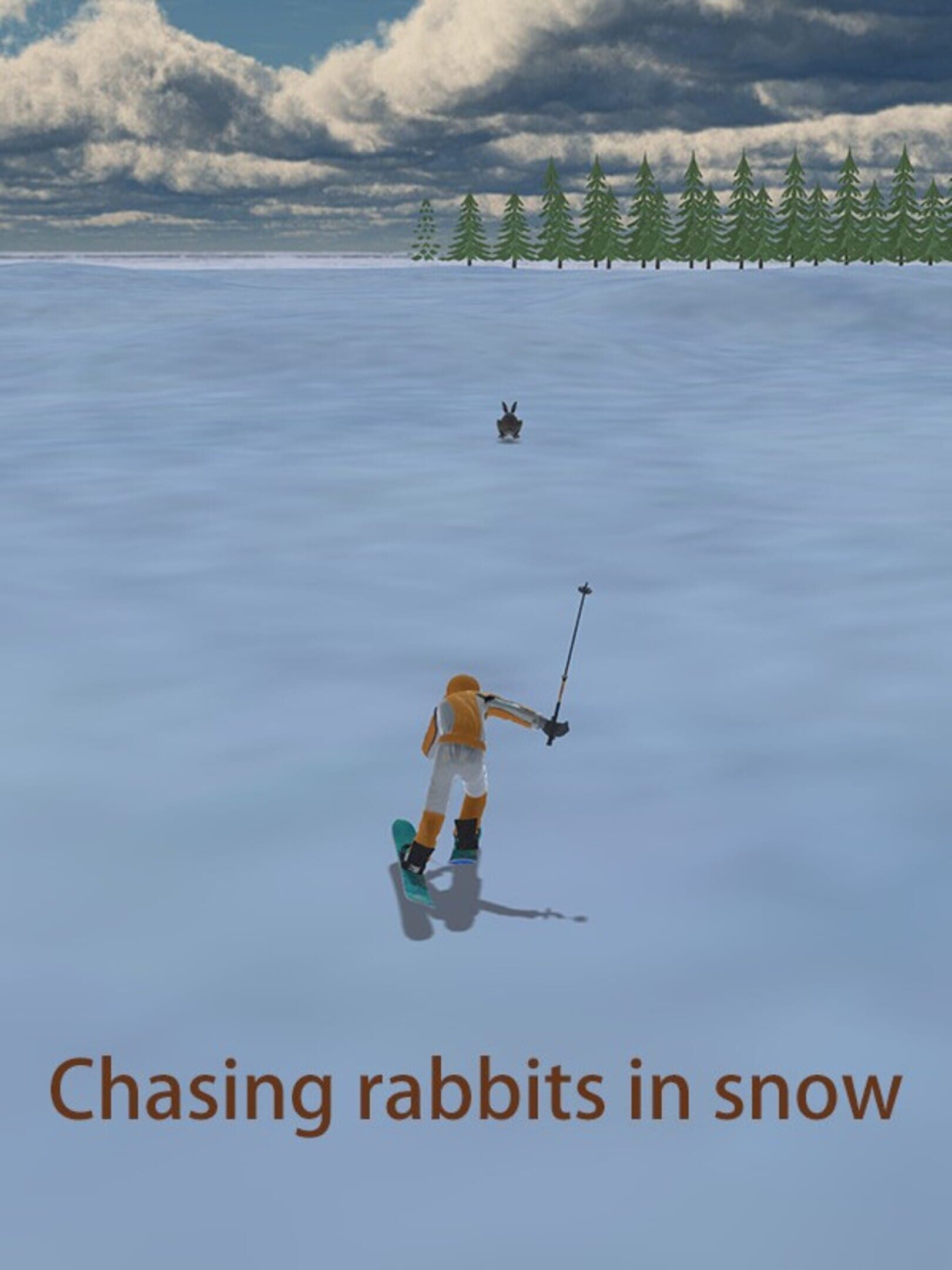 Chasing Rabbits in Snow cover