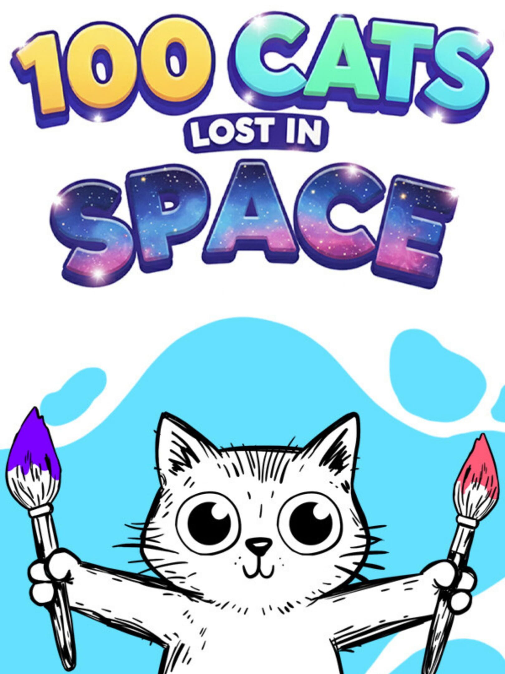 100 Cats Lost in Space Find & Color