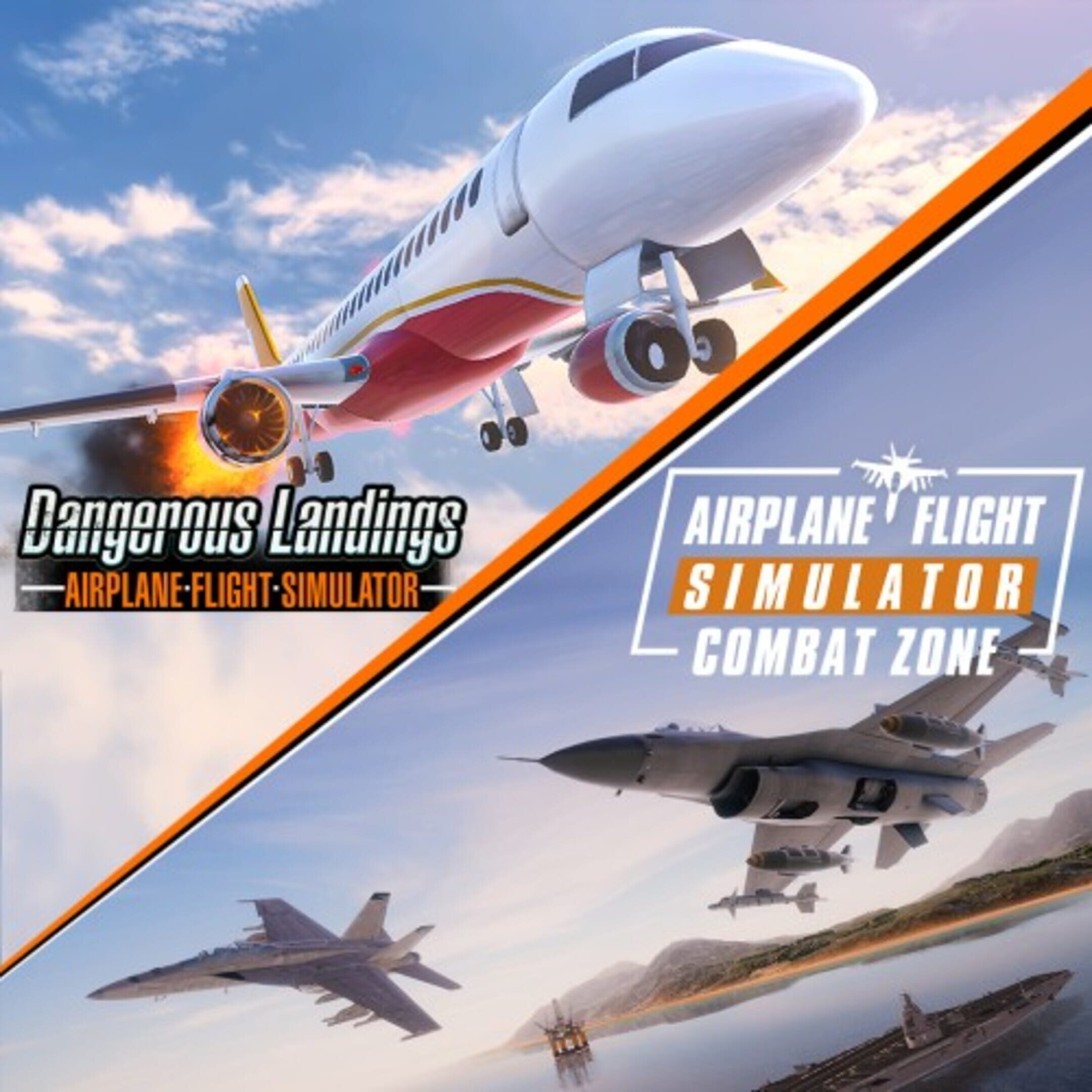 Airplane Flight Simulator Bundle: Combat Zone & Dangerous Landings cover