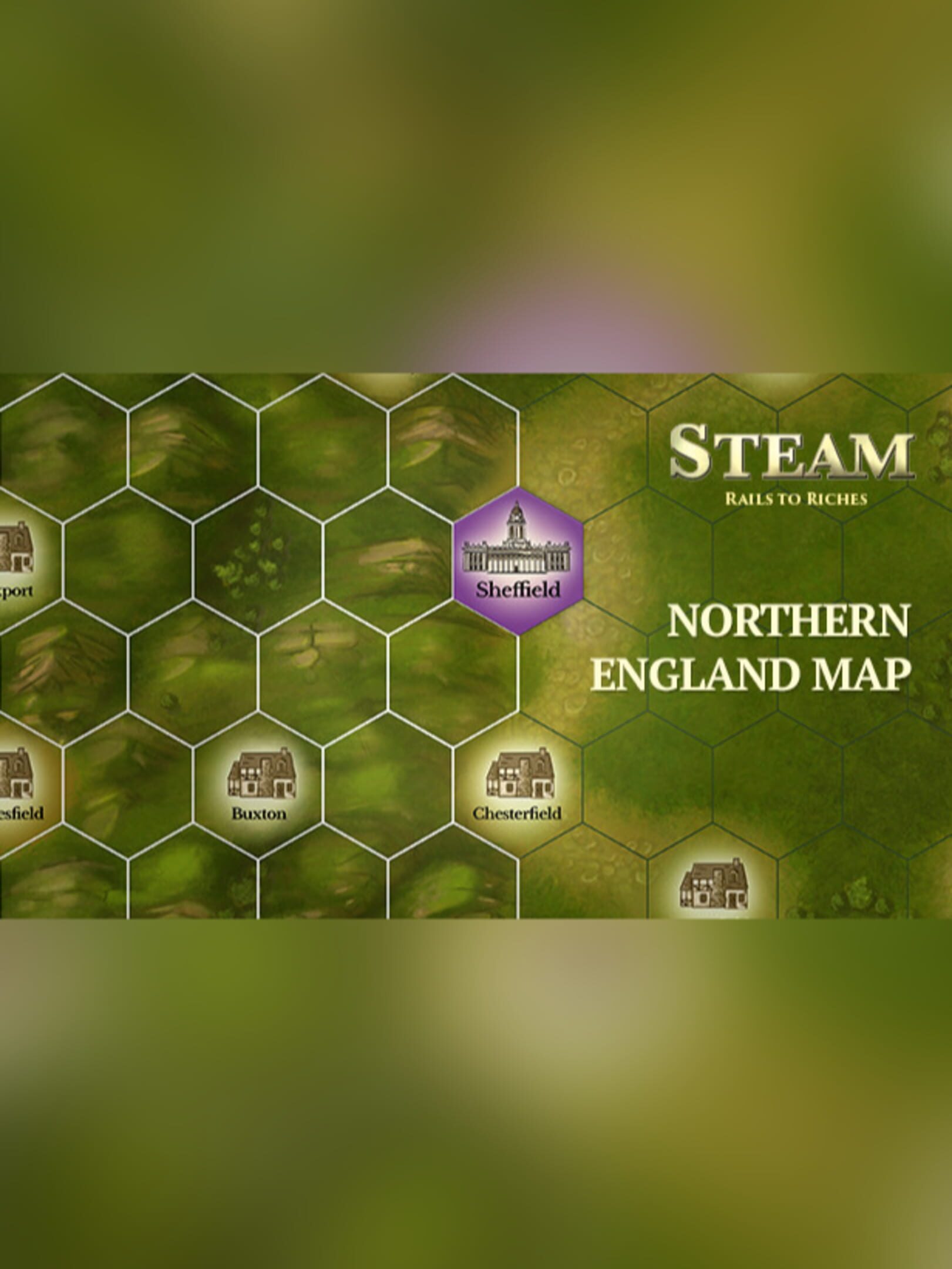 Steam: Rails to Riches - Northern England Map cover