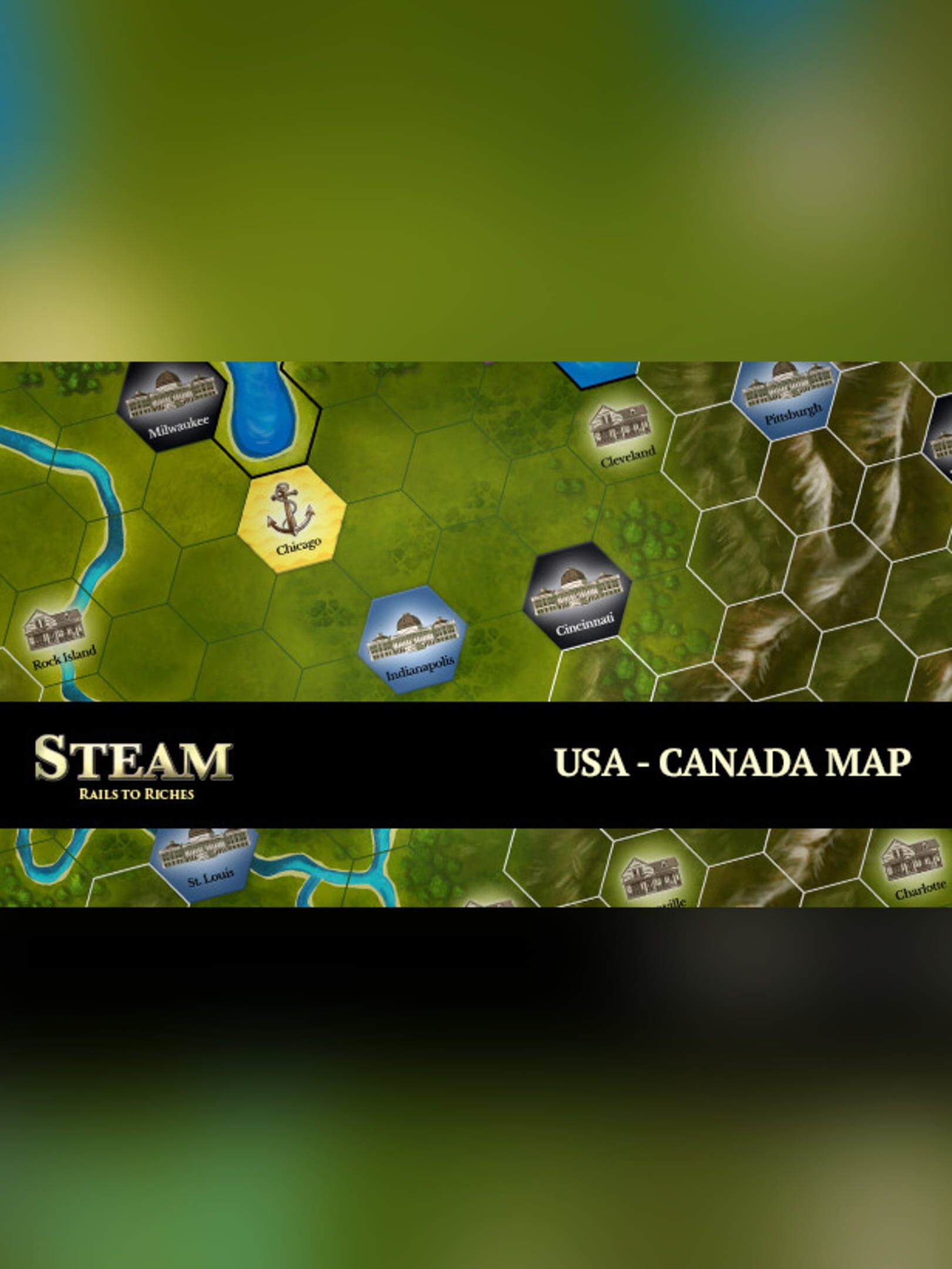 Steam: Rails to Riches - USA-Canada Map cover