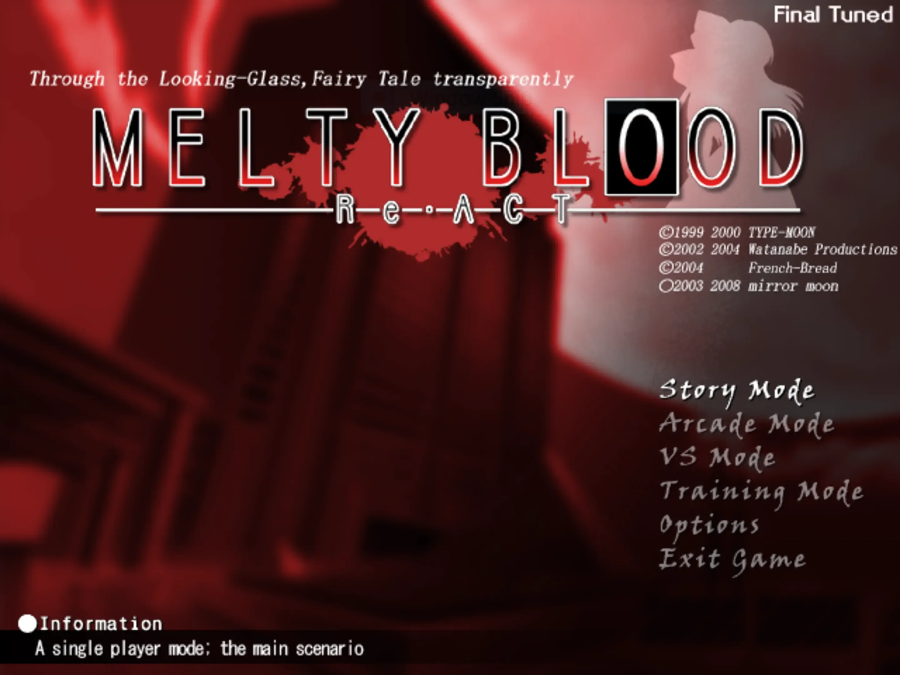 Melty Blood Final Tuned MELTY - BLOOD ➢ ver.2 Re・ACT Tuned- ACT