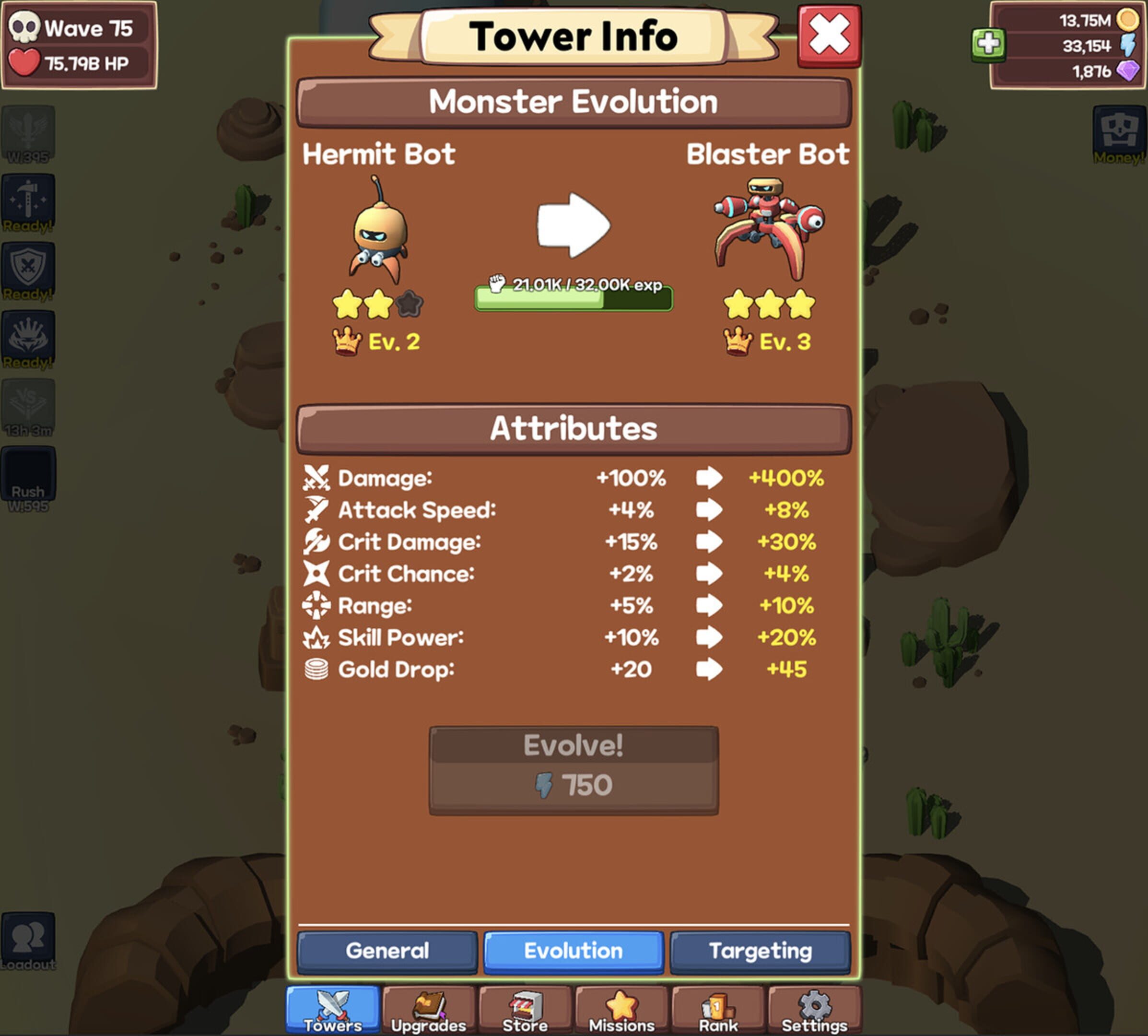 Idle Monster TD: Evolved | Stash - Games tracker