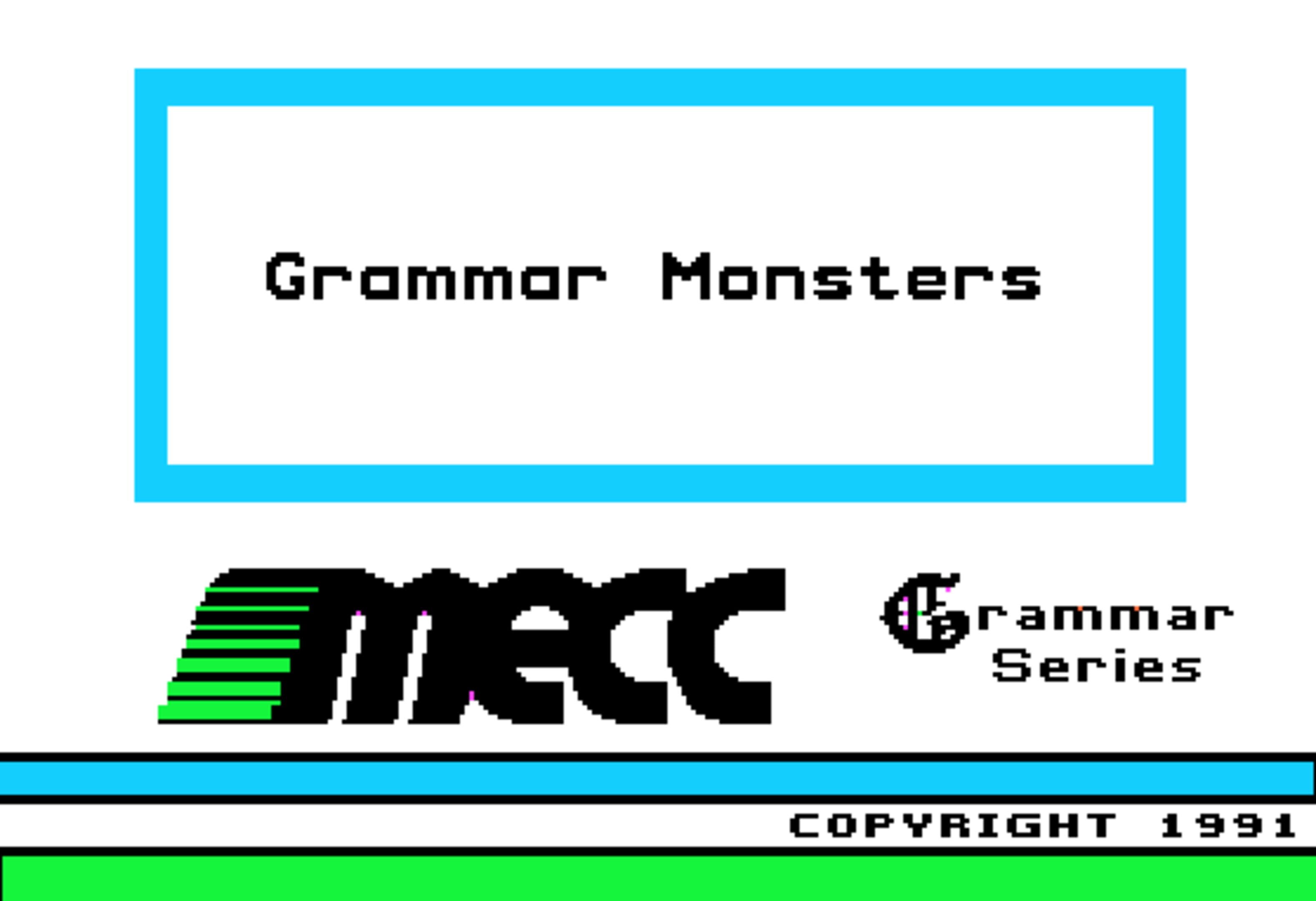 Grammar Monsters