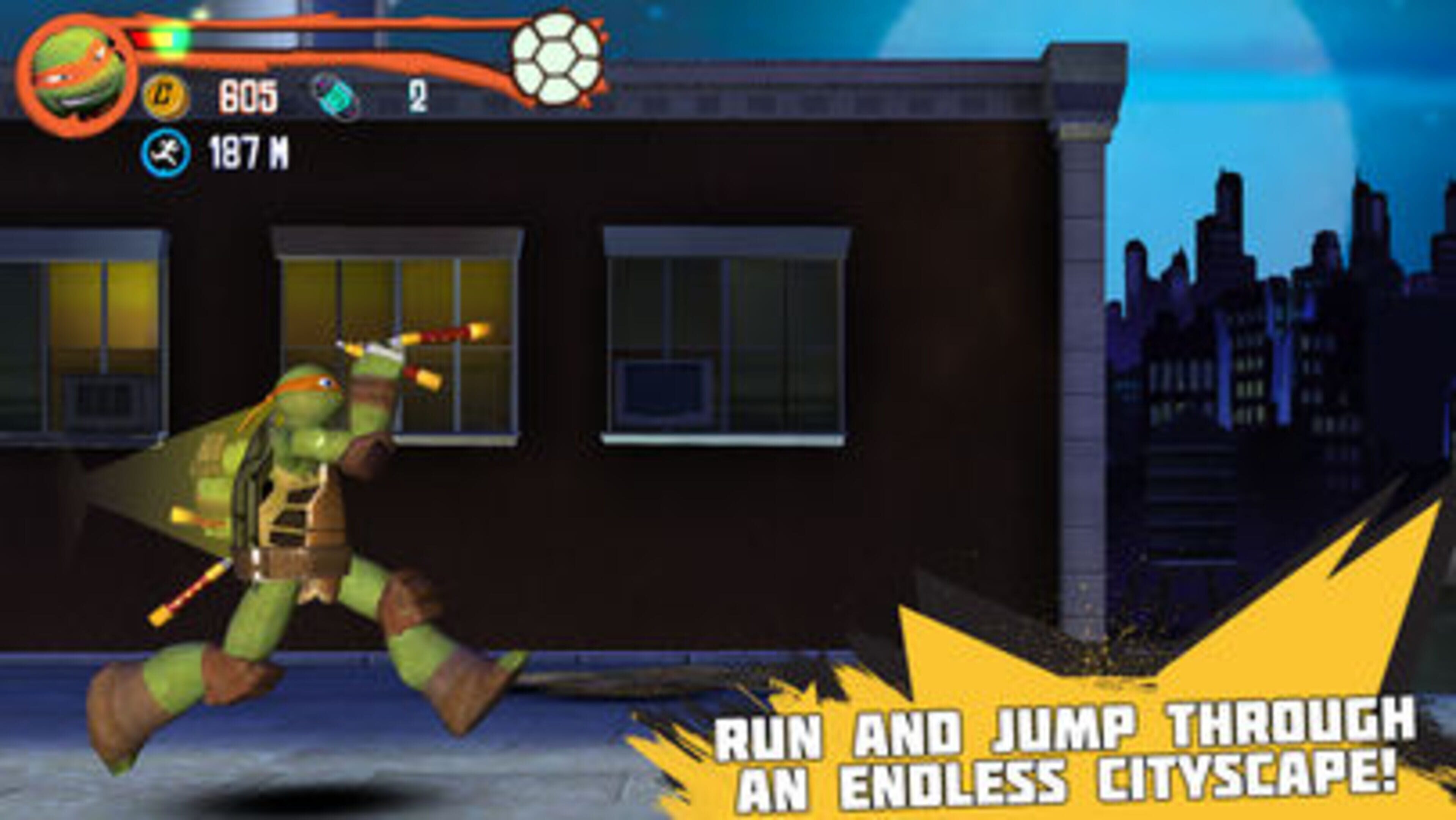 teenage mutant ninja turtles rooftop run game