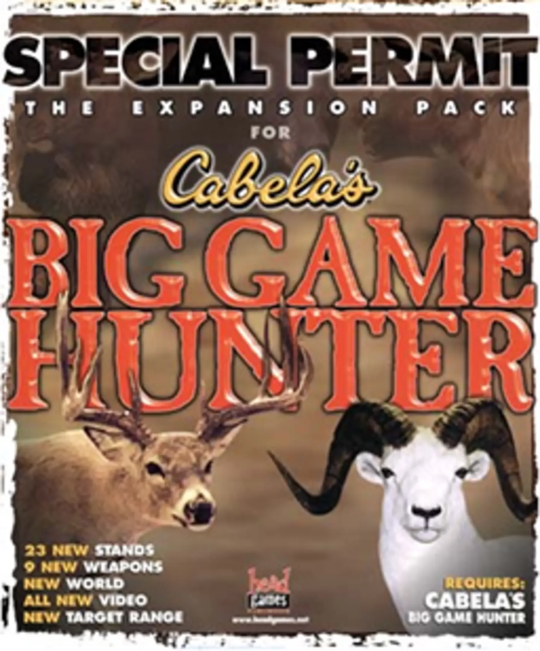 Special Permit for Cabela's Big Game Hunter Stash Games tracker