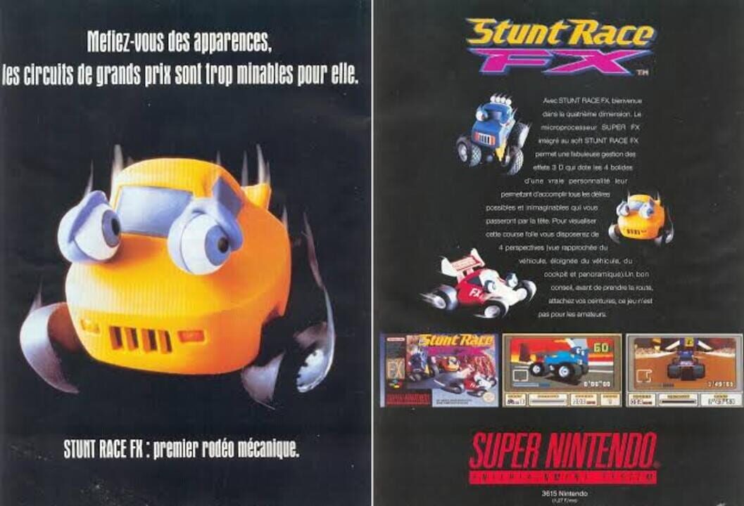 Stunt Race FX (Wildtrax) SNES 1994