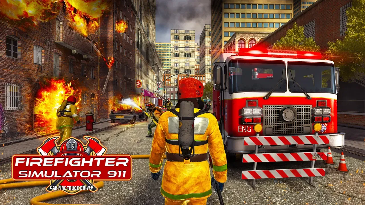 Firefighter Simulator 911: Car Fire Truck Driver (2023)