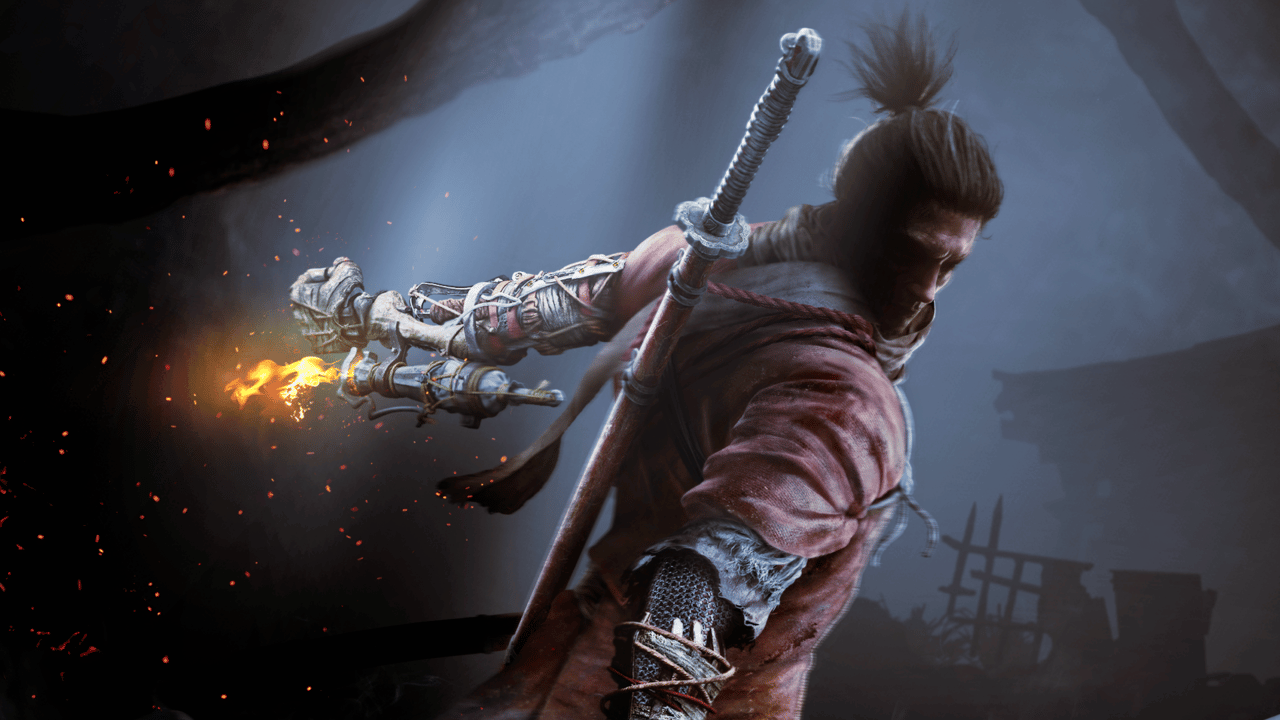 Sekiro: promotional key art featuring Wolf (the shinobi protagonist)