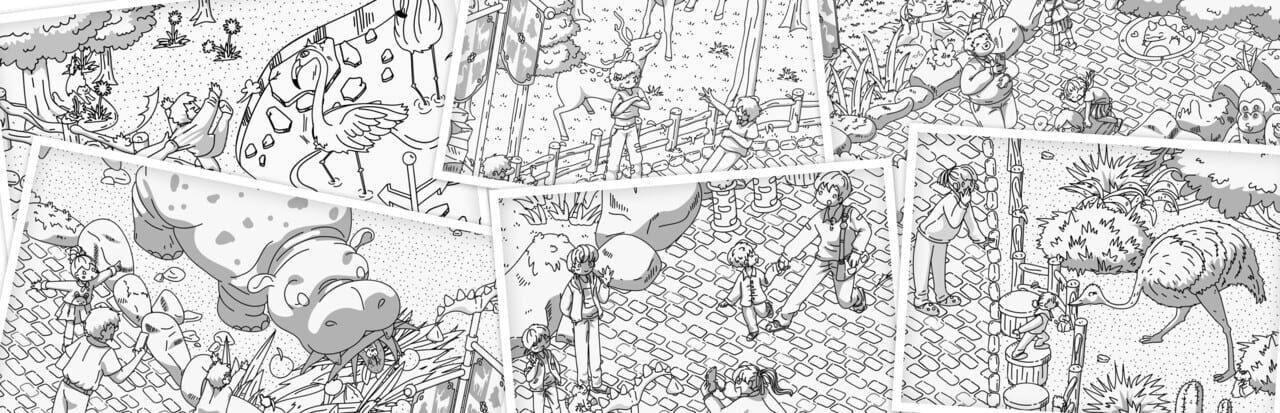 Cats and Seek: Zoo artwork 1