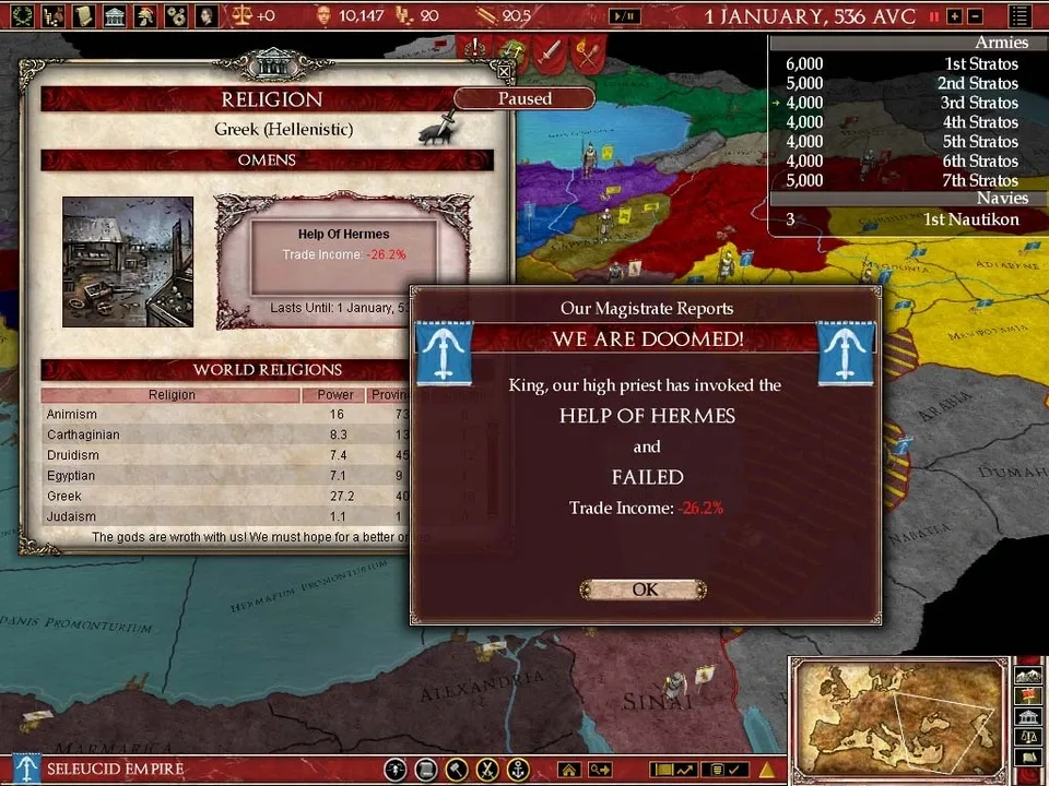 Europa Universalis: Rome - Gold Edition screenshot 2