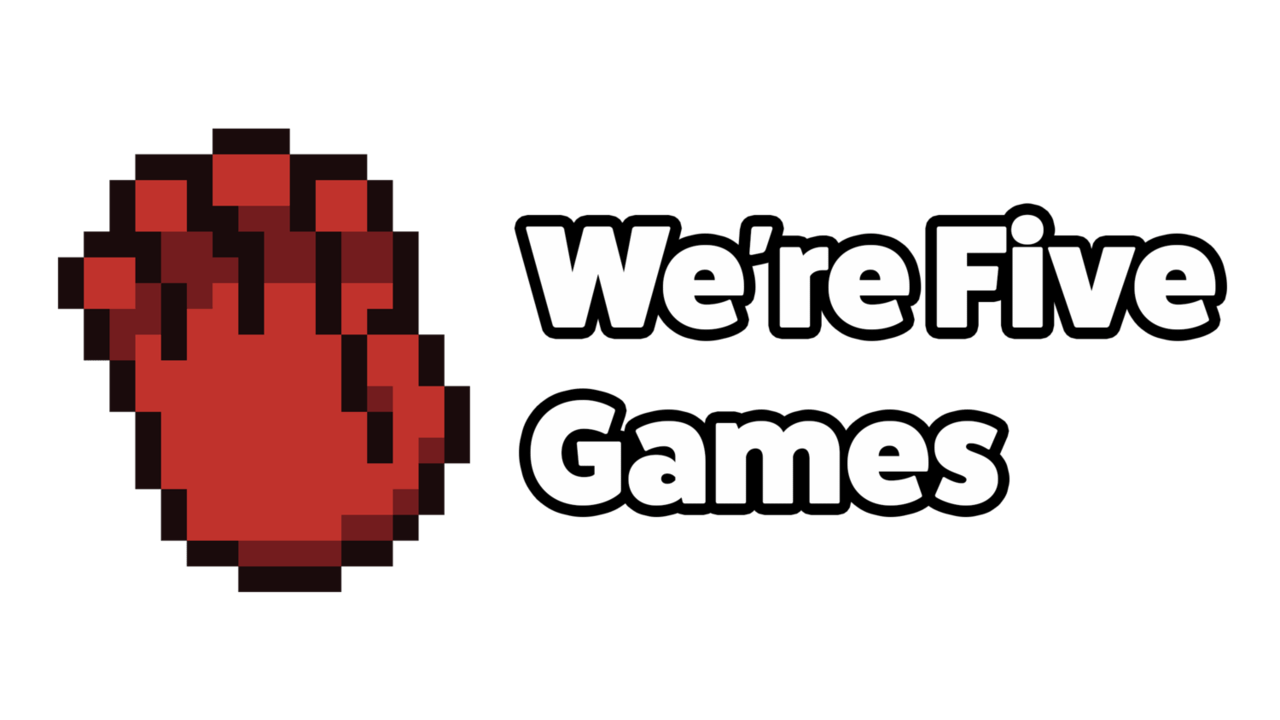 We're Five Games Logo