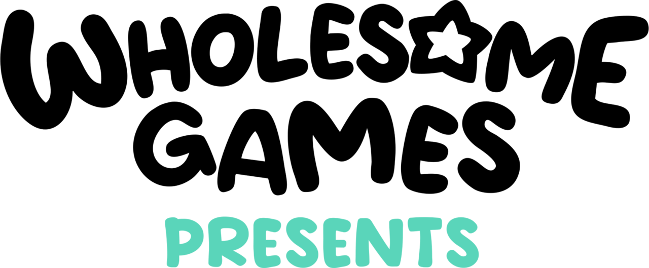 Wholesome Games Presents Logo