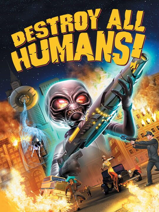 Box art for the game titled Destroy All Humans!