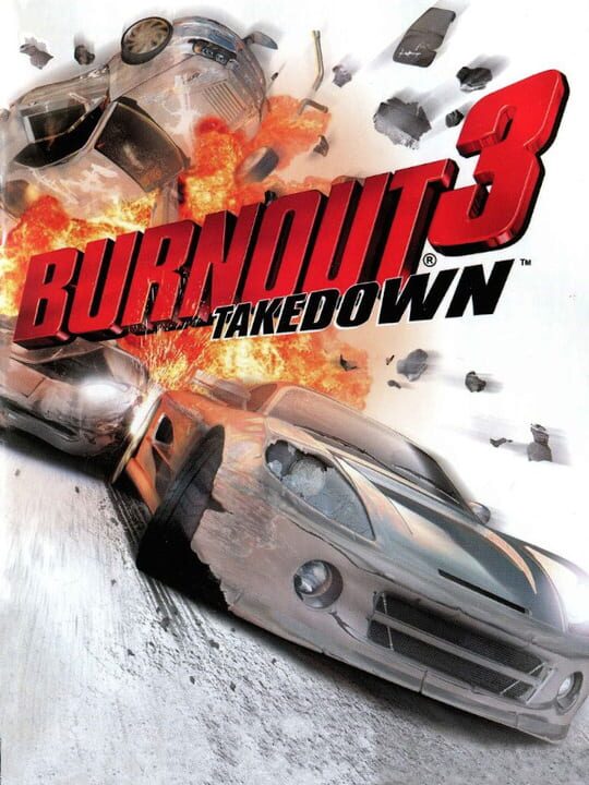 Box art for the game titled Burnout 3: Takedown