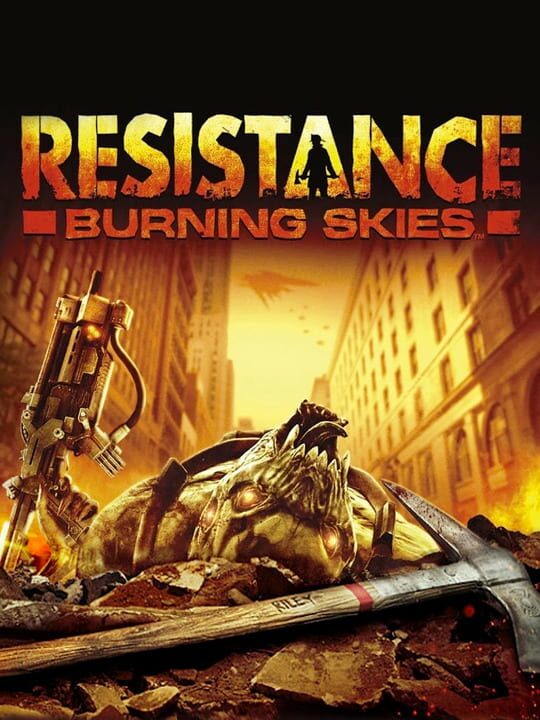 Box art for the game titled Resistance: Burning Skies
