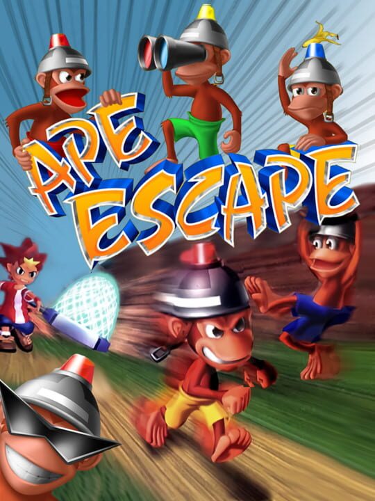 Box art for the game titled Ape Escape