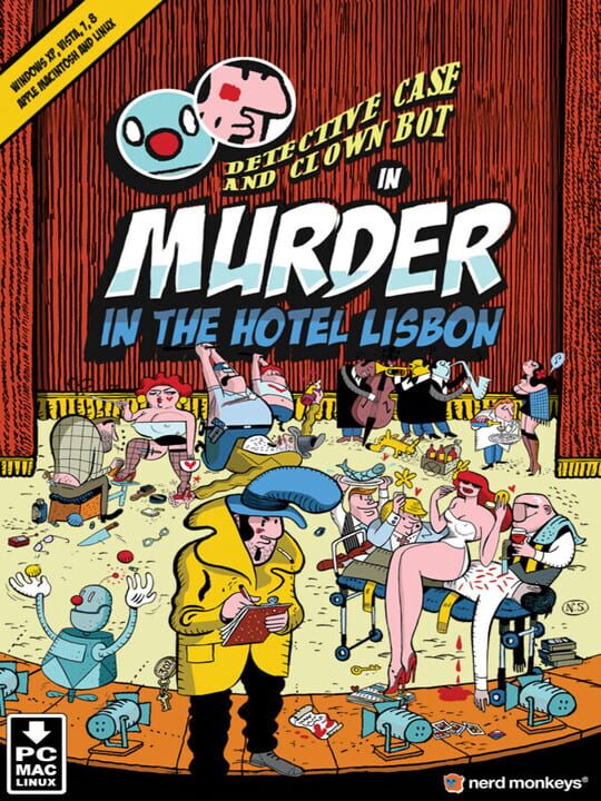 Detective Case and Clown Bot in: Murder in the Hotel Lisbon cover