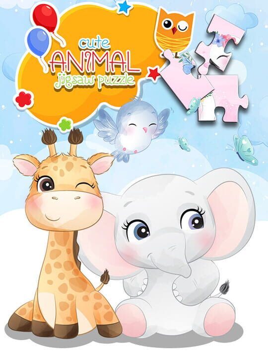Cute animal jigsaw puzzle cover art