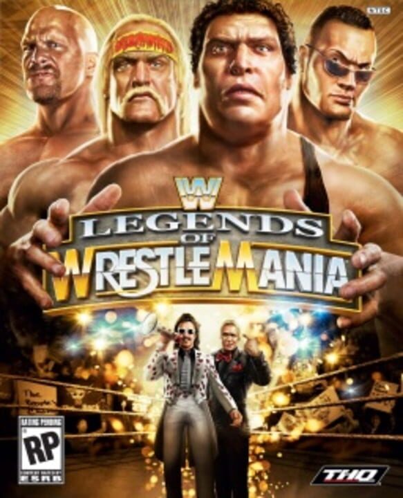Box art for the game titled WWE Legends of WrestleMania