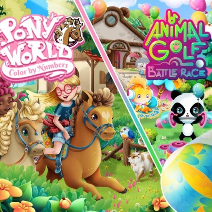 Pony World: Color by Numbers & Animal Golf: Battle Race Bundle cover art