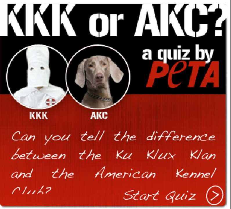 KKK or AKC? A Quiz by PETA cover art