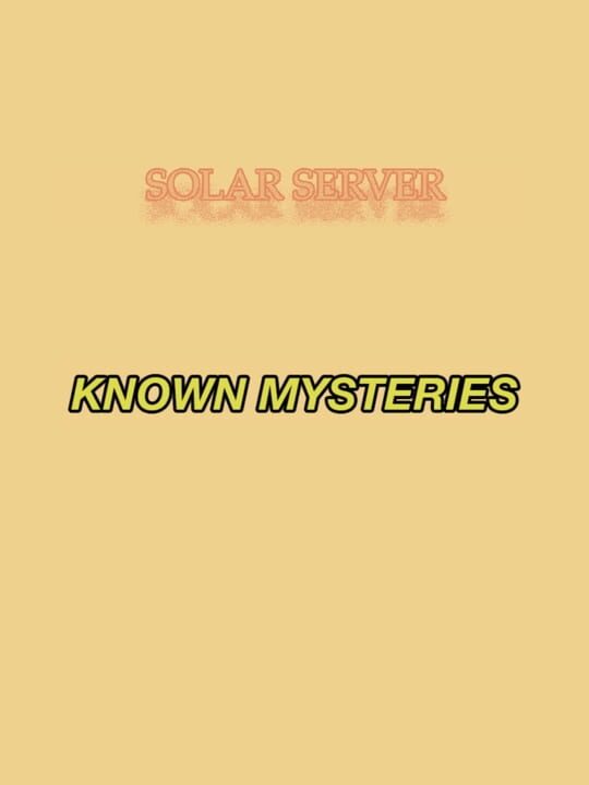 Known Mysteries cover art
