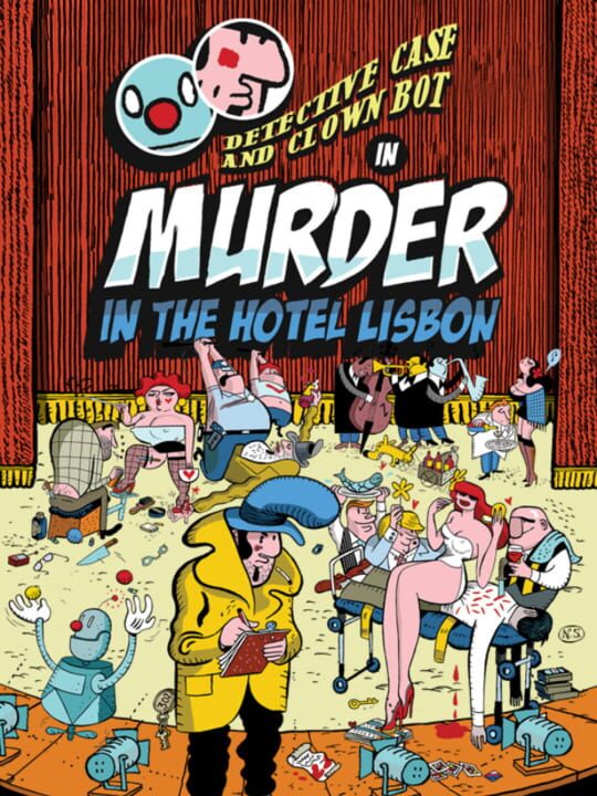 Detective Case and Clown Bot in: Murder in the Hotel Lisbon cover