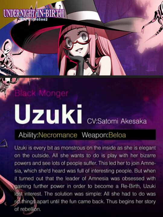 Under Night In-Birth II: Character - Uzuki cover