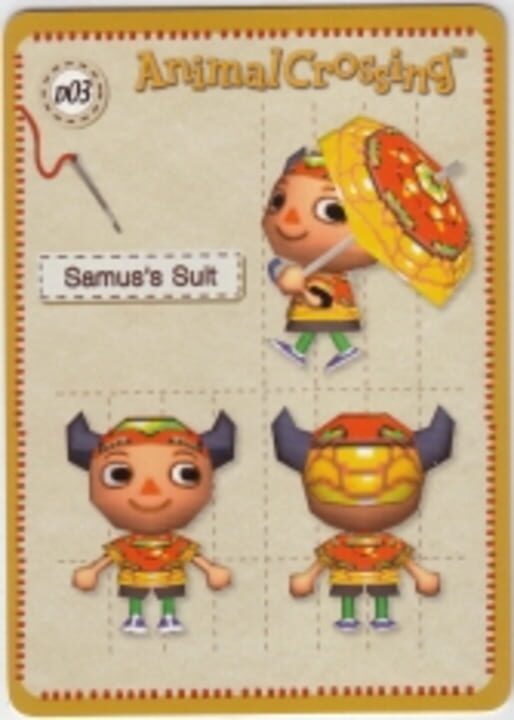 Animal Crossing-e: D03 - Design Card: Samus's Suit cover art