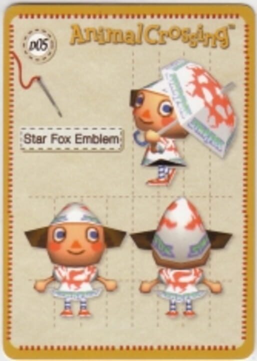 Animal Crossing-e: D05 - Design Card: Star Fox Emblem cover art