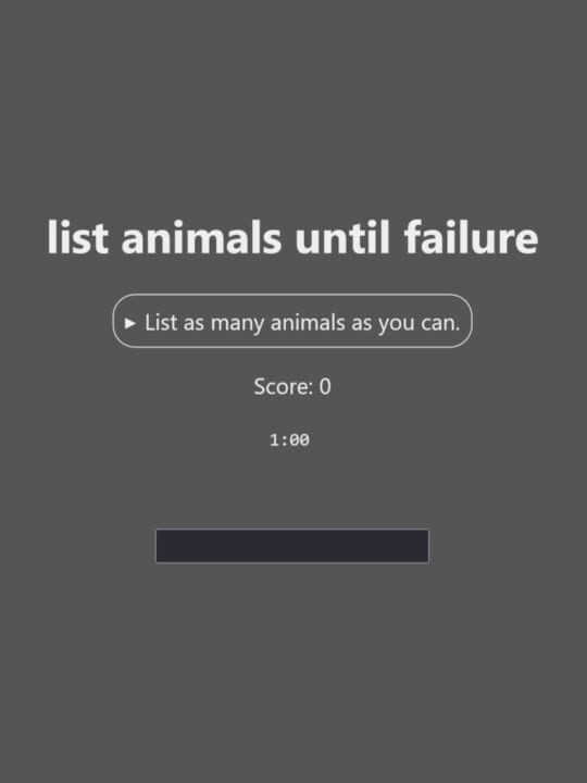 List Animals Until Failure cover