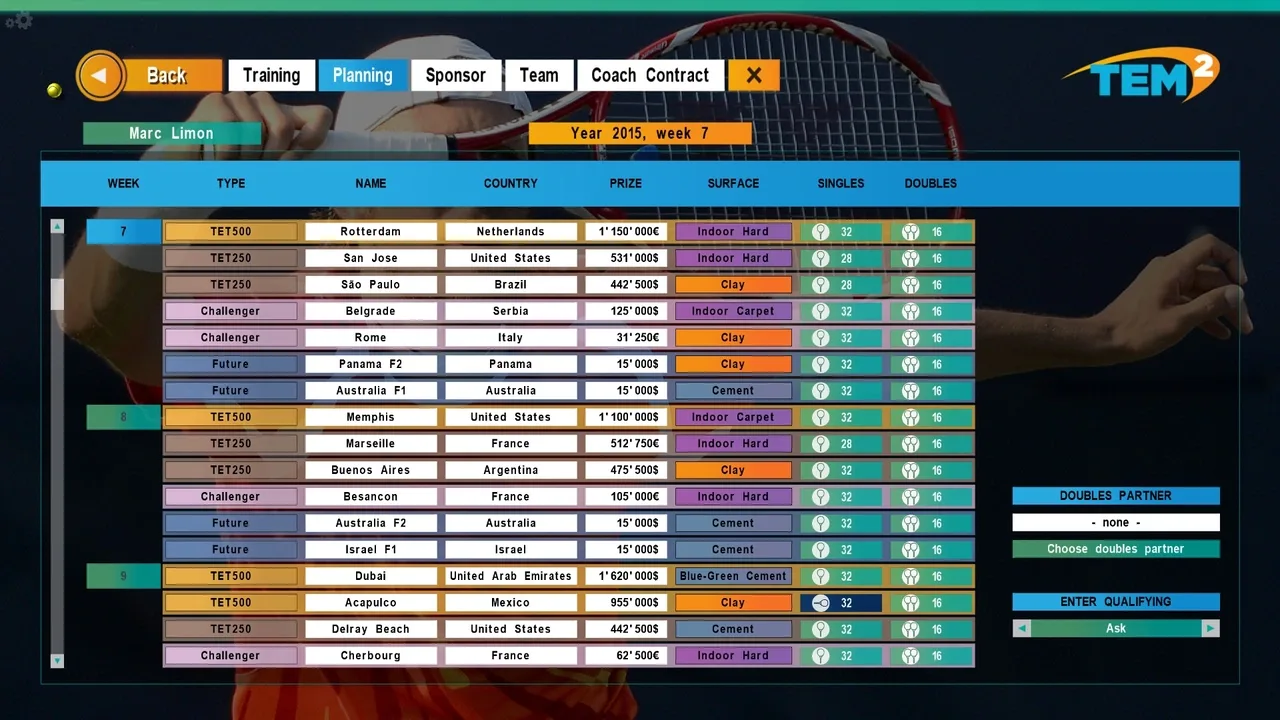 Tennis Elbow Manager 2 screenshot 2