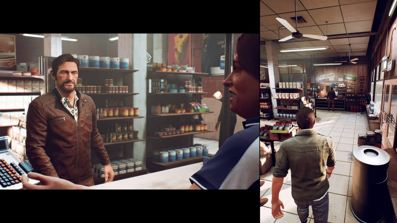 لقطة لعب تُظهر تقسيم الشاشة في A Way Out