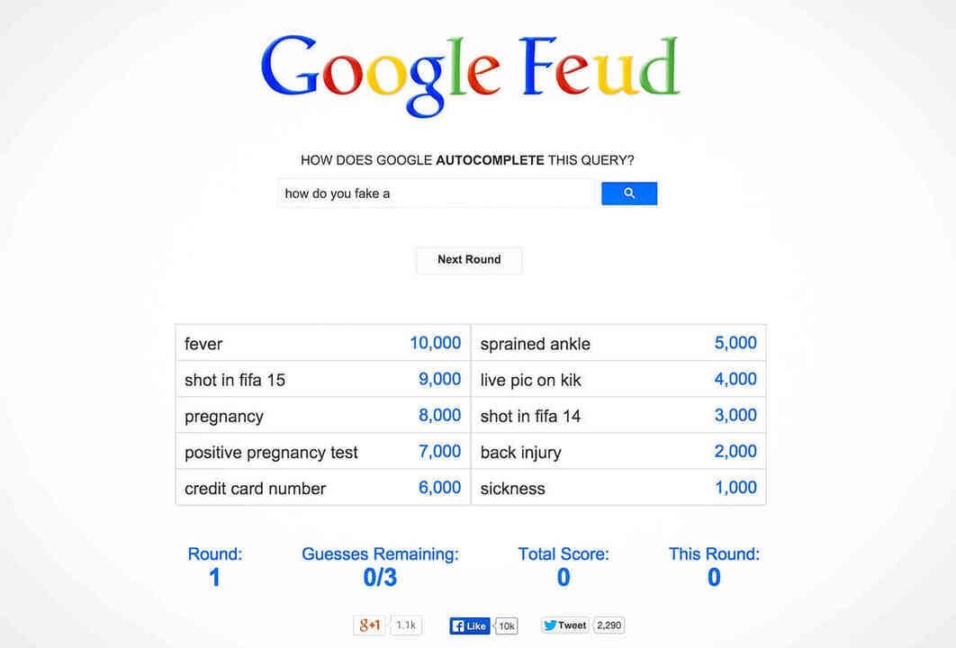 GOOGLE FEUD - Jogue Grátis Online!