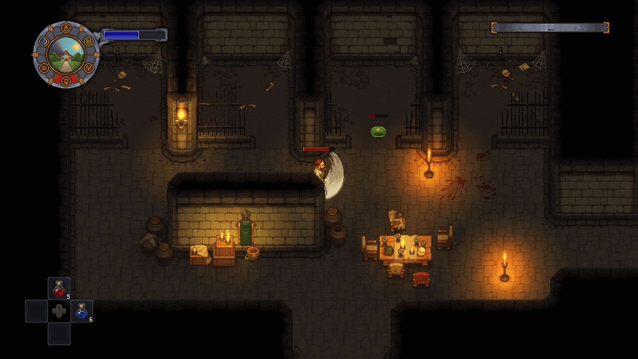 Dungeon combat gameplay in Graveyard Keeper