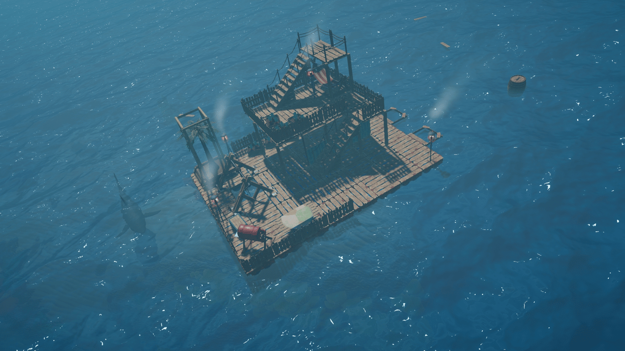 لقطة تبين توسعة الطوف وبنائه في Raft