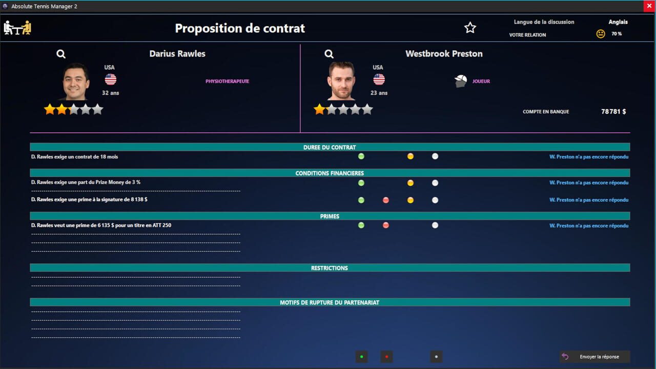 Absolute Tennis Manager 2 screenshot