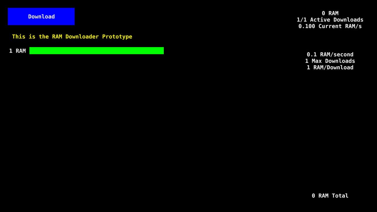 RAM Downloader screenshot