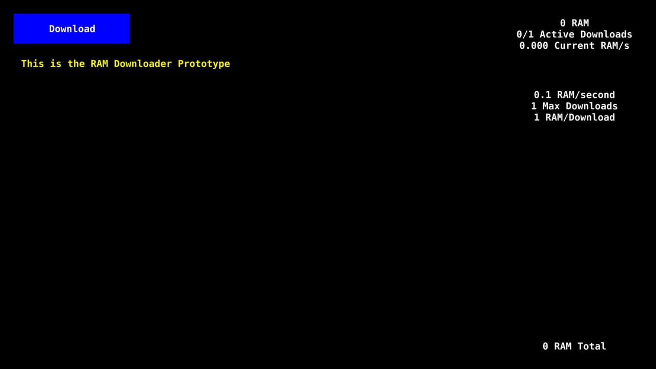 RAM Downloader screenshot