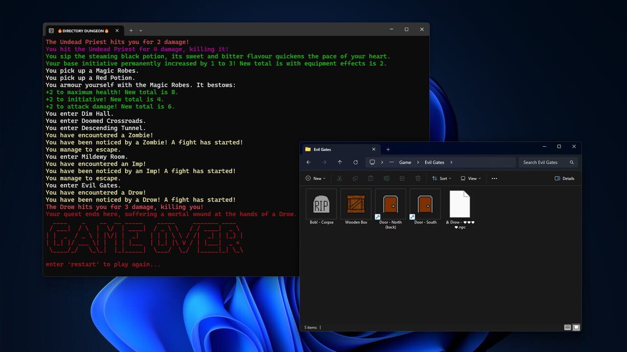 Directory Dungeon - File Explorer Dungeon Crawler screenshot
