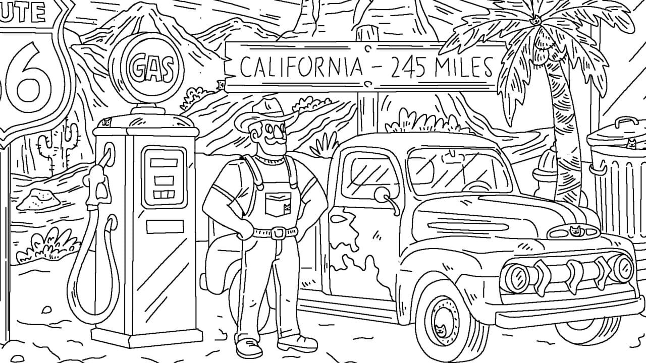 100 Cats Lost in Usa Find & Color screenshot