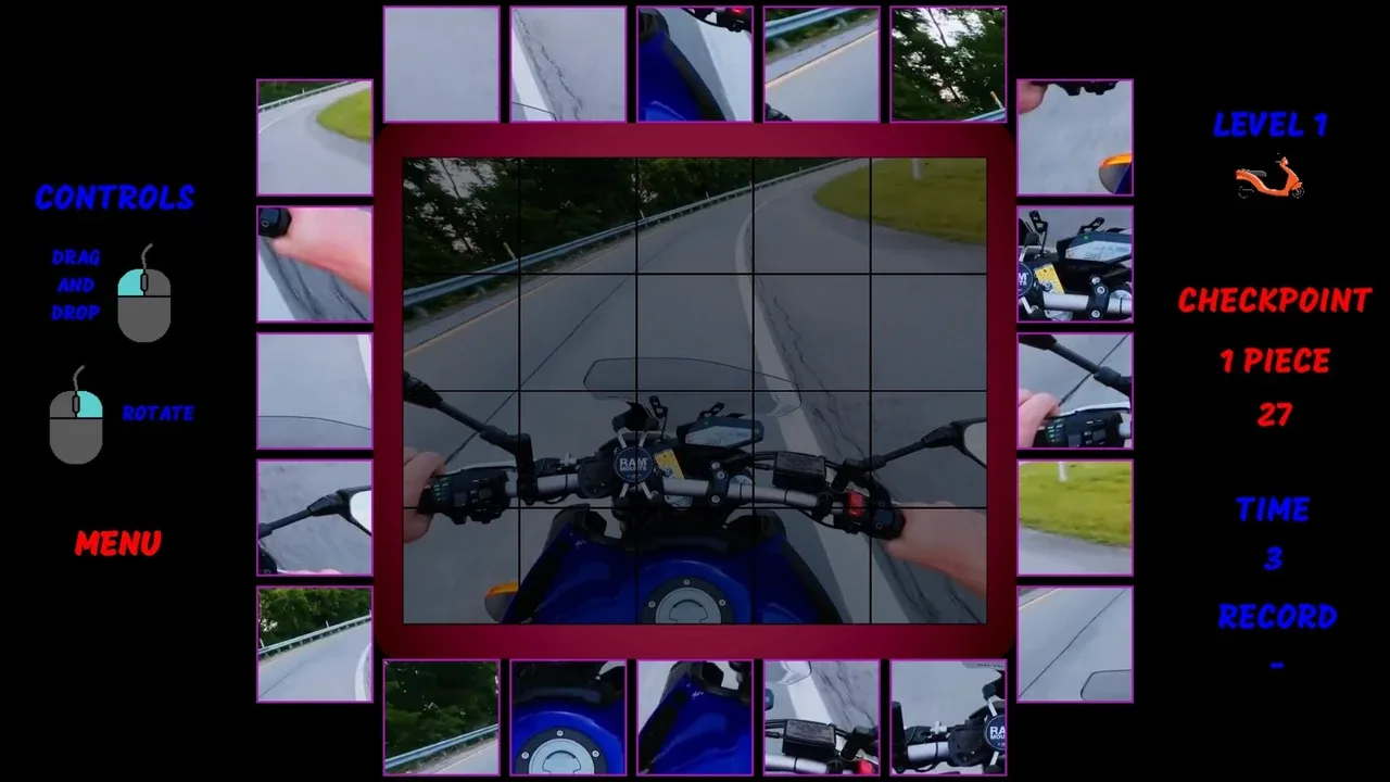 Motorbike Video Puzzle screenshot 1