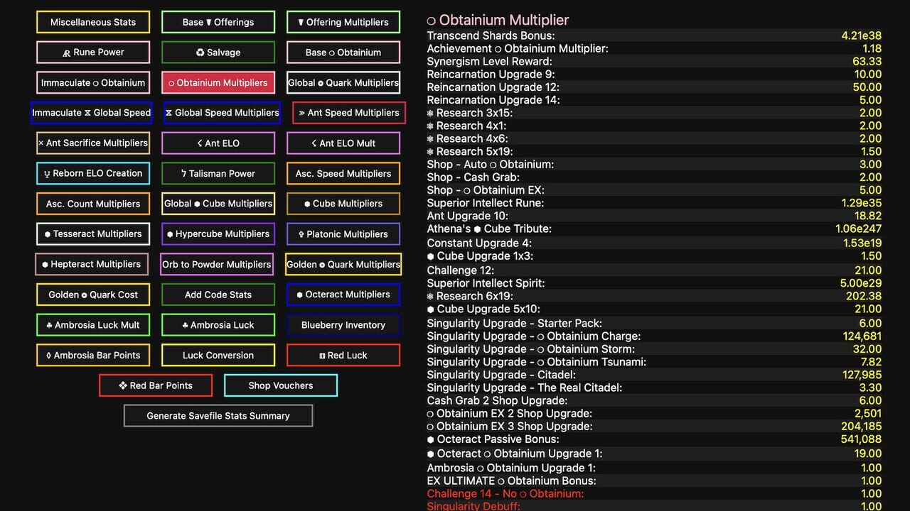 Synergism screenshot