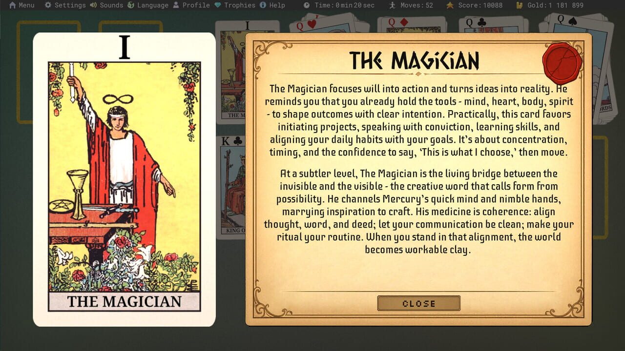 Star and Serpent Solitaire screenshot