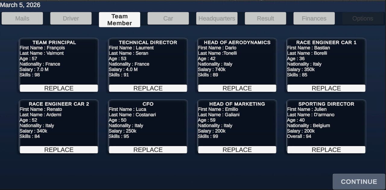 Racing Manager screenshot