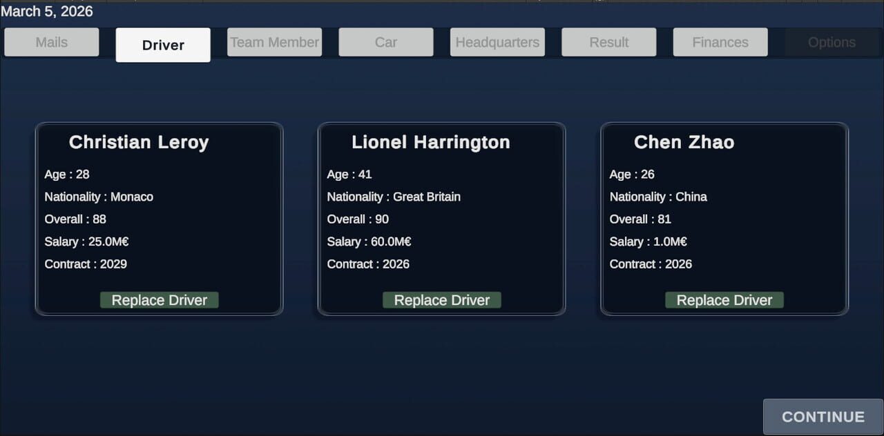 Racing Manager screenshot